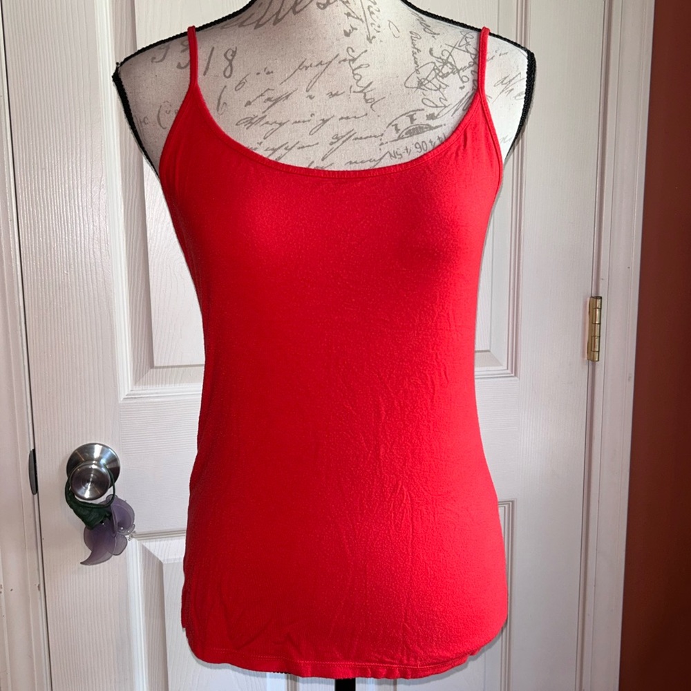 J. Crew Skinny Spaghetti Strap Camisole Top Red sz Small